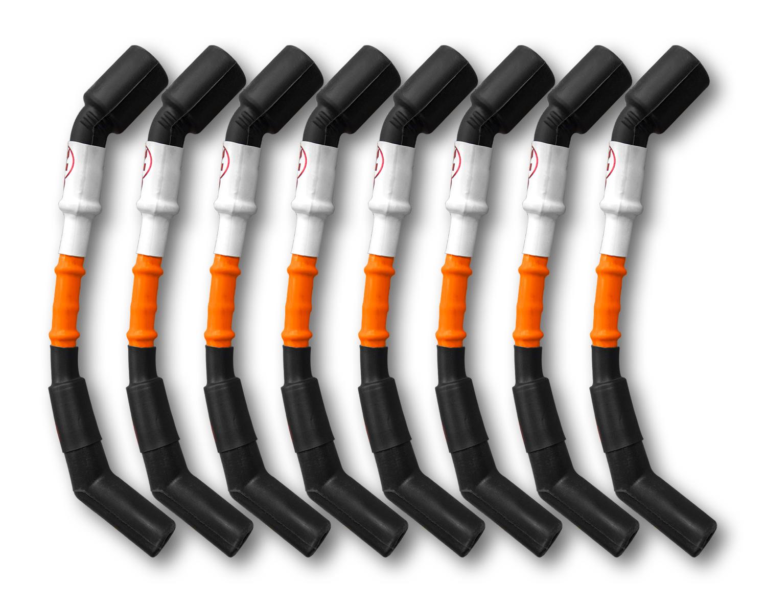 Kooks 11mm Spark Plug Wires (8 pc. Set). Orange with Black Boots. LSX Car - 750203