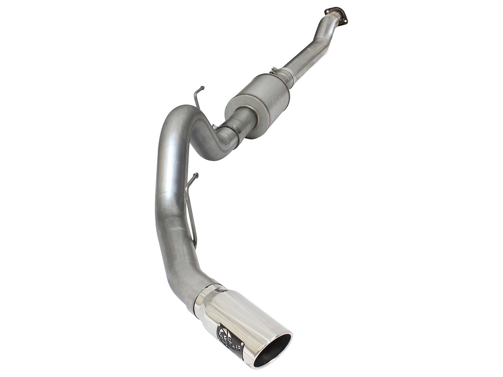 AFE ATLAS 4 IN Aluminized Steel Cat-Back Exhaust System w/ Muffler & Polished Tip (2015-2020 F-150, F-150) - 49-03069-P
