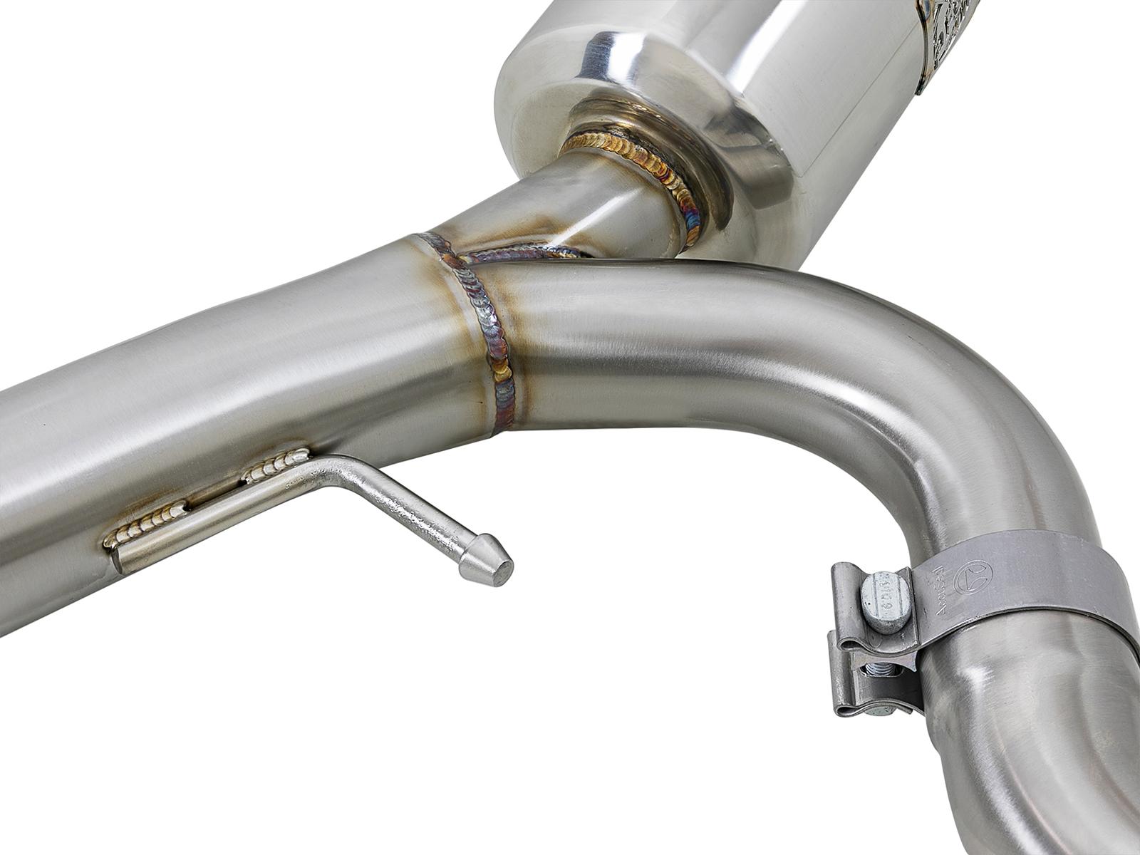 AFE Takeda 3 IN to 2-1/2 IN 304 Stainless Steel Cat-Back Exhaust w/ Black Tips (2008-2015 Lancer, Lancer, Lancer, Lancer, Lancer, Lancer, Lancer, Lancer) - 49-36701-B