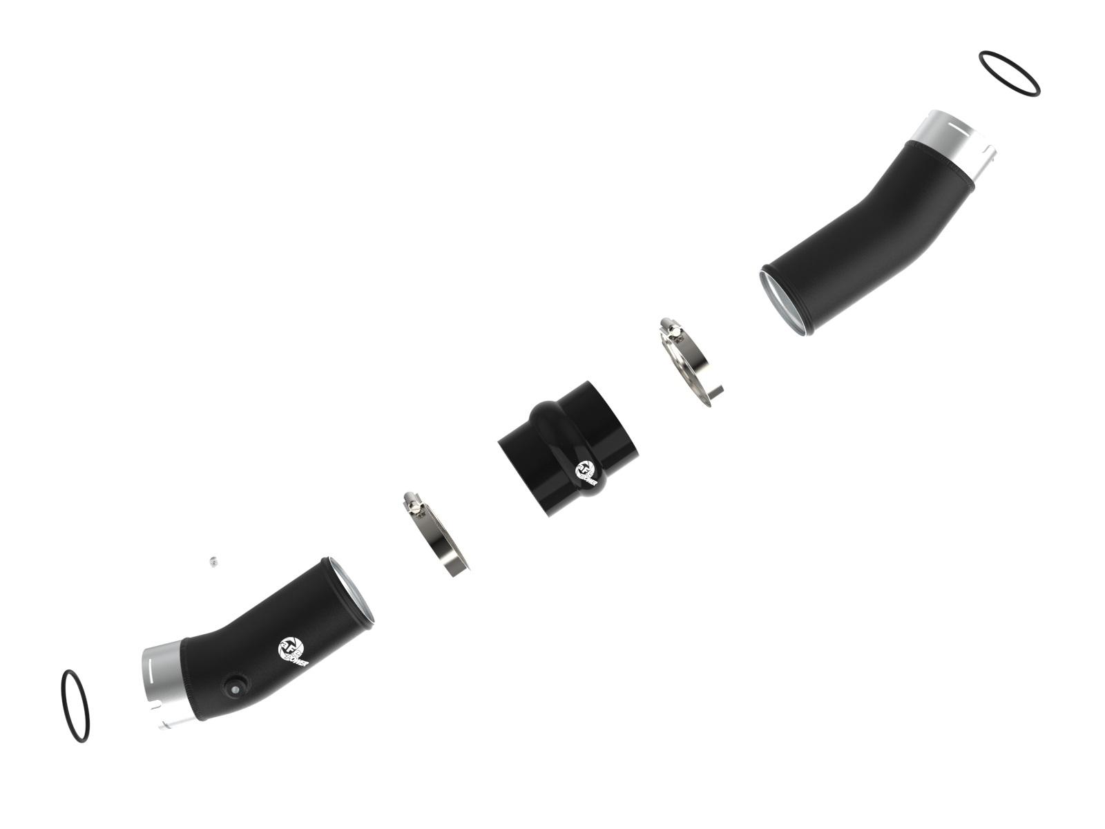 AFE BladeRunner 3 IN Aluminum Cold Charge Pipe Black (2024 Land Cruiser , Tacoma) - 46-20729-B
