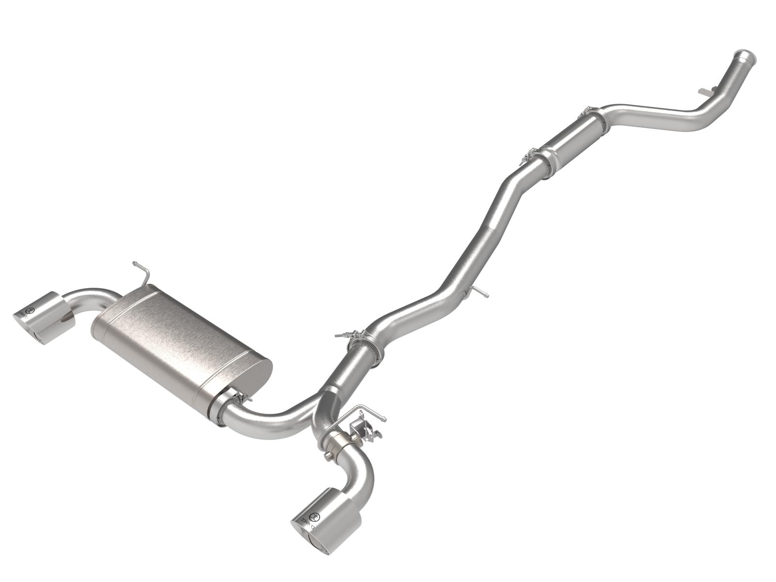 AFE Takeda Cat-Back Exhaust System w/ Dual Rear Exit Polished Tip (2021-2021 GR Supra) - 49-36050-P