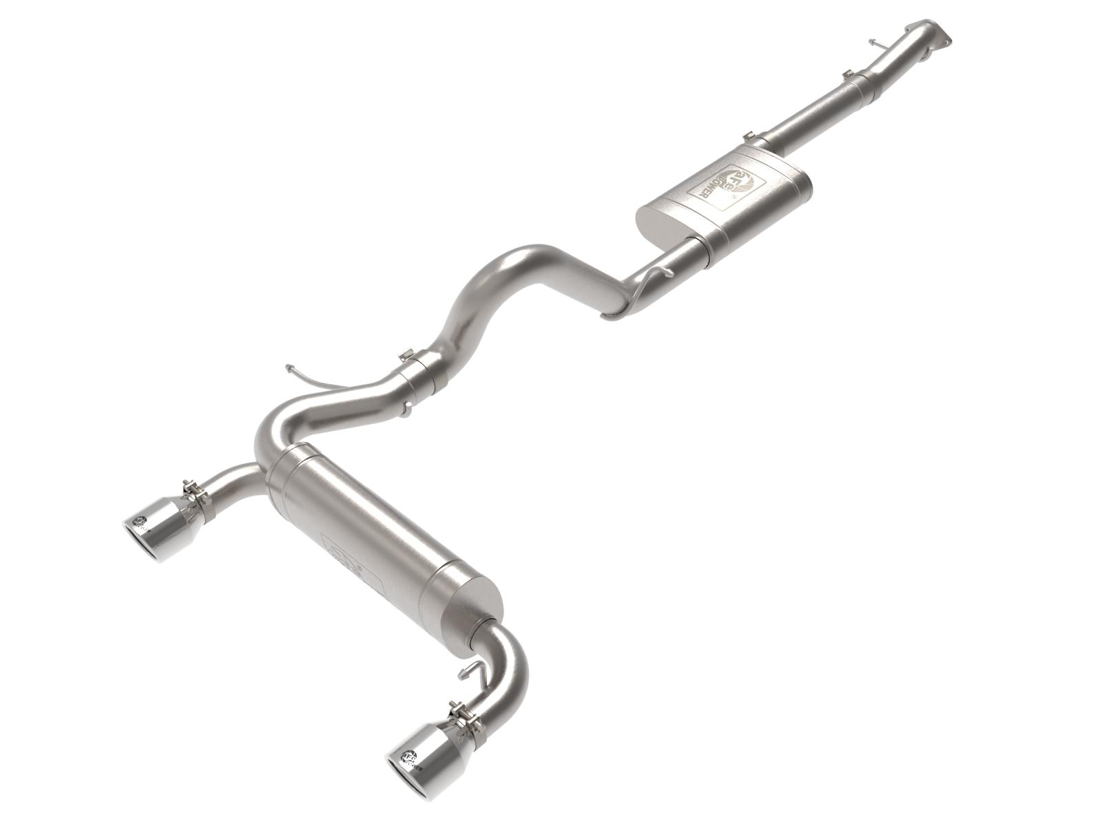 AFE 49-33138-P Vulcan 3" to 2.5" 304 Stainless Steel Cat-Back Exhaust System w/ Polished Tip (2021-2025 Bronco)
