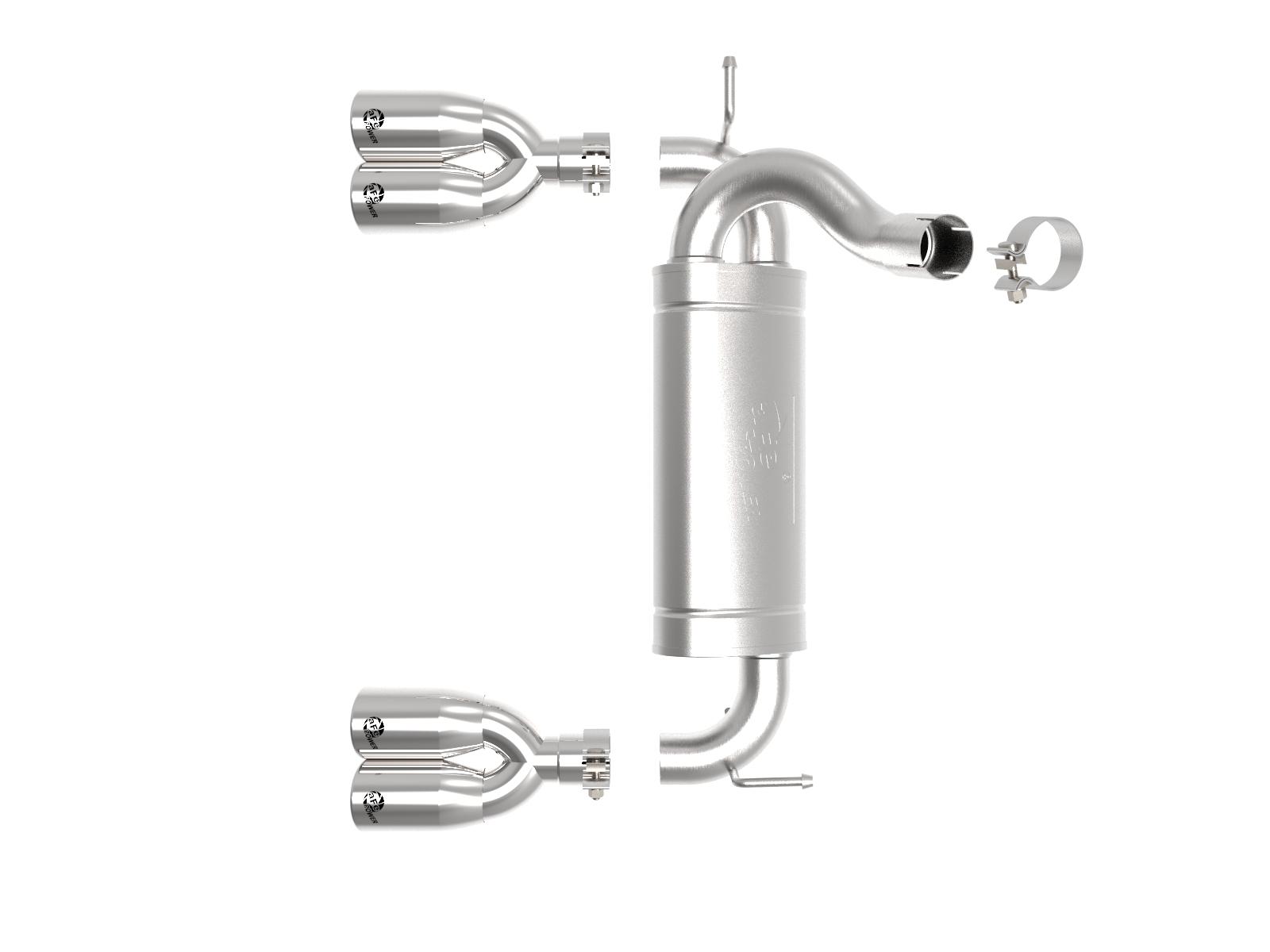 AFE Axle-Back Exhaust System (2007-2018 Jeep Wrangler V6-3.6/3.8L) - 49-38086-P