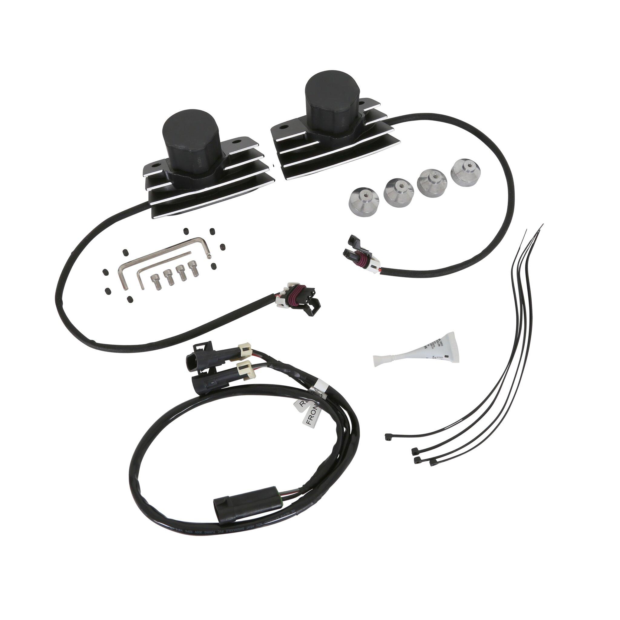 ACCEL Stealth SuperCoil Motorcycle Direct Ignition Coil Kit; Conversion Kit; Incl. Coils/Wiring Harness/Hdw; Black; - 140411BI