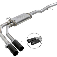 AFE Rebel Series 3 IN to 2-1/2 IN 409 Stainless Steel Cat-Back Exhaust w/ Black Tip - 49-44098-B