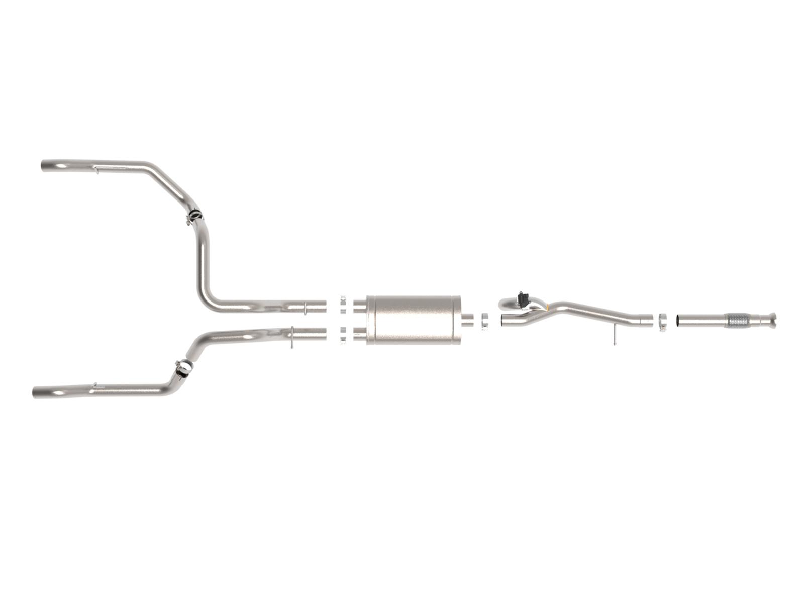 AFE Gemini XV Cat-Back Exhaust System w/ Cutout (2019-2021 Silverado 1500, Silverado 1500, Sierra 1500, Sierra 1500) - 49-34138
