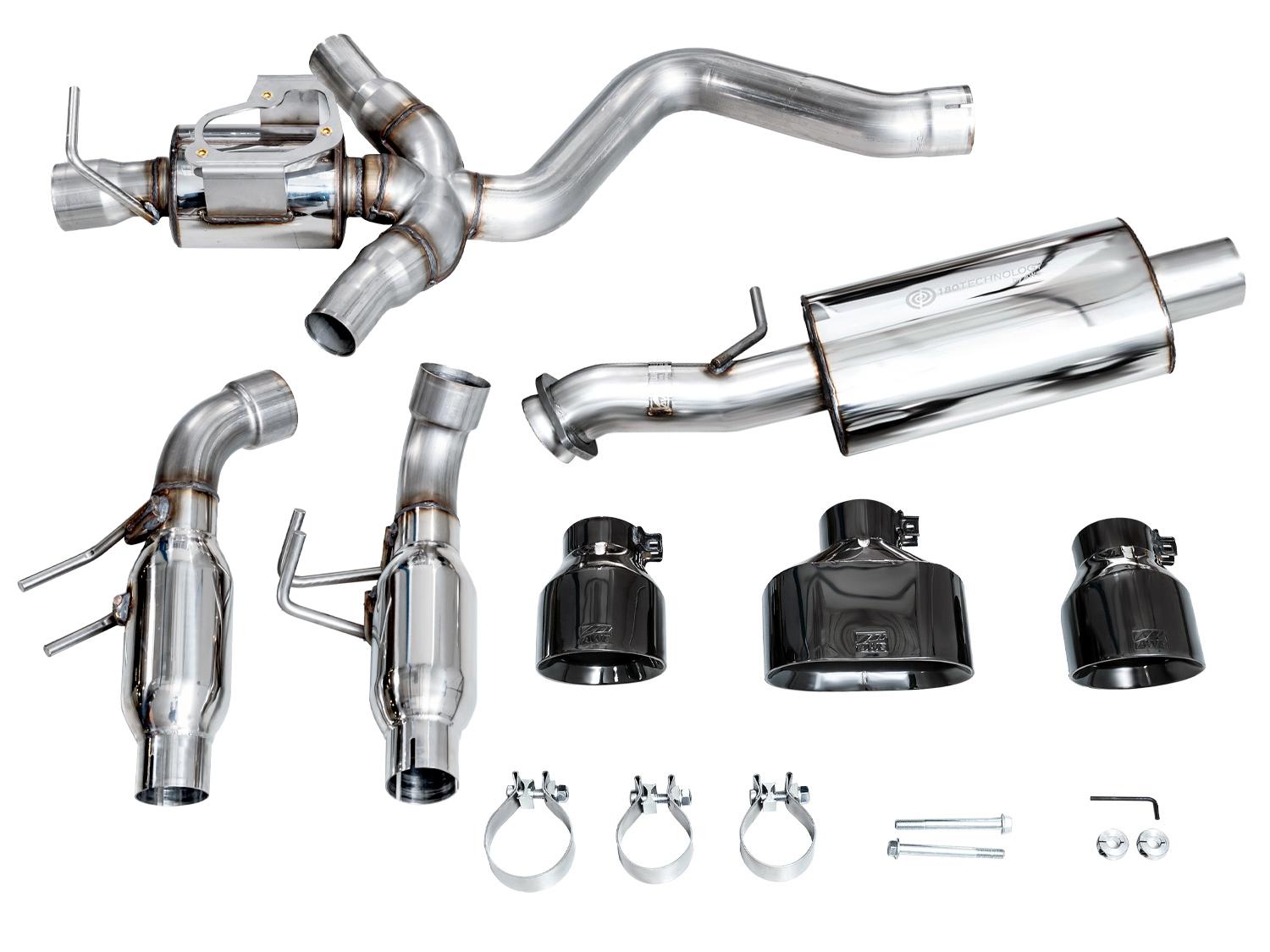 AWE Touring Edition Exhaust for GR Corolla - Diamond Black Tips - 3015-53472