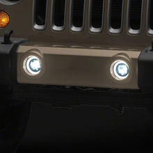 Raxiom 07-18 Jeep Wrangler JK V2 LED Switchback Fog Lights with Amber Turn Signal and Halo Rings