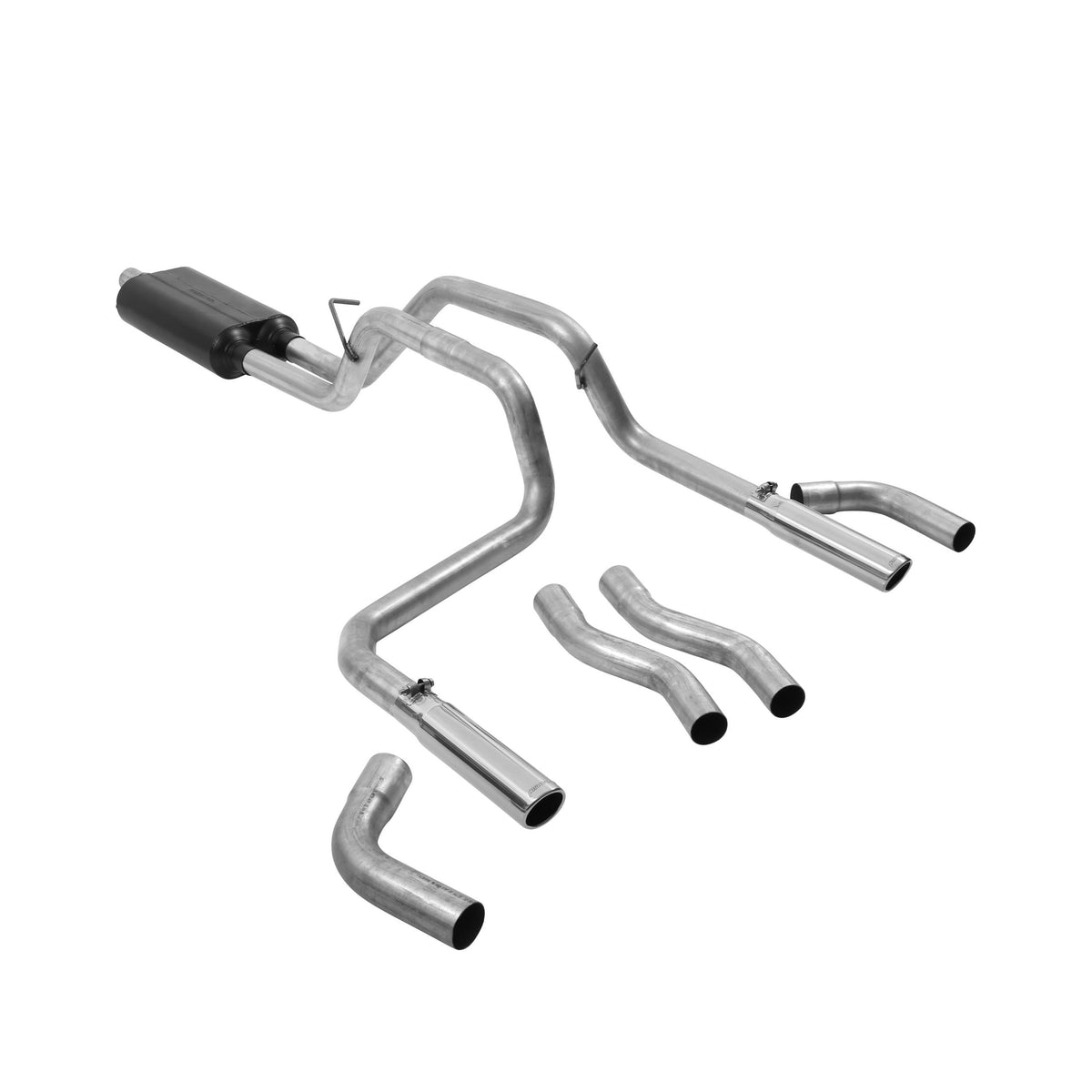Flowmaster Cat-back System - Dual Rear/Side Exit - American Thunder - Moderate Sound
