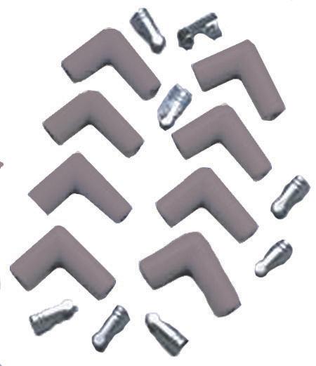 TAYLOR CABLE Spark Plug Boot/Terminal Kit gray 90 deg - 46081