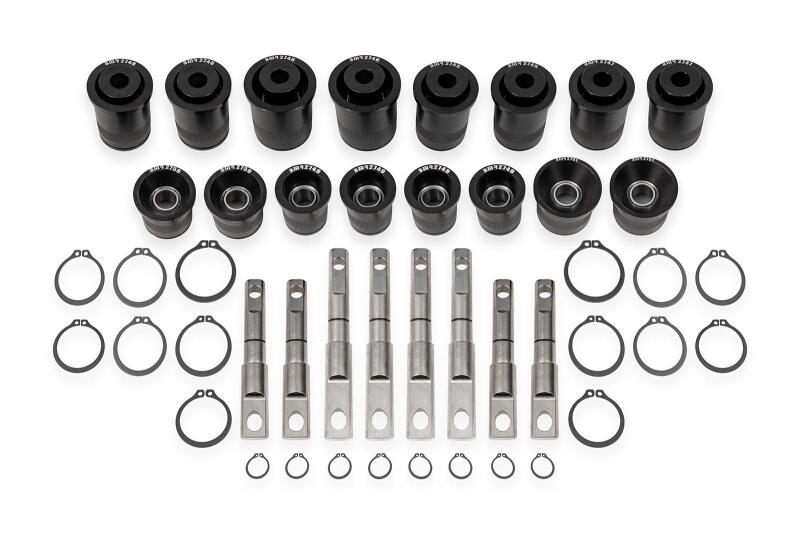 BMR Fabrication Bearing kit, front and rear control arms Black Anodized (2014-2019 C7 Corvette Base) - CBK575