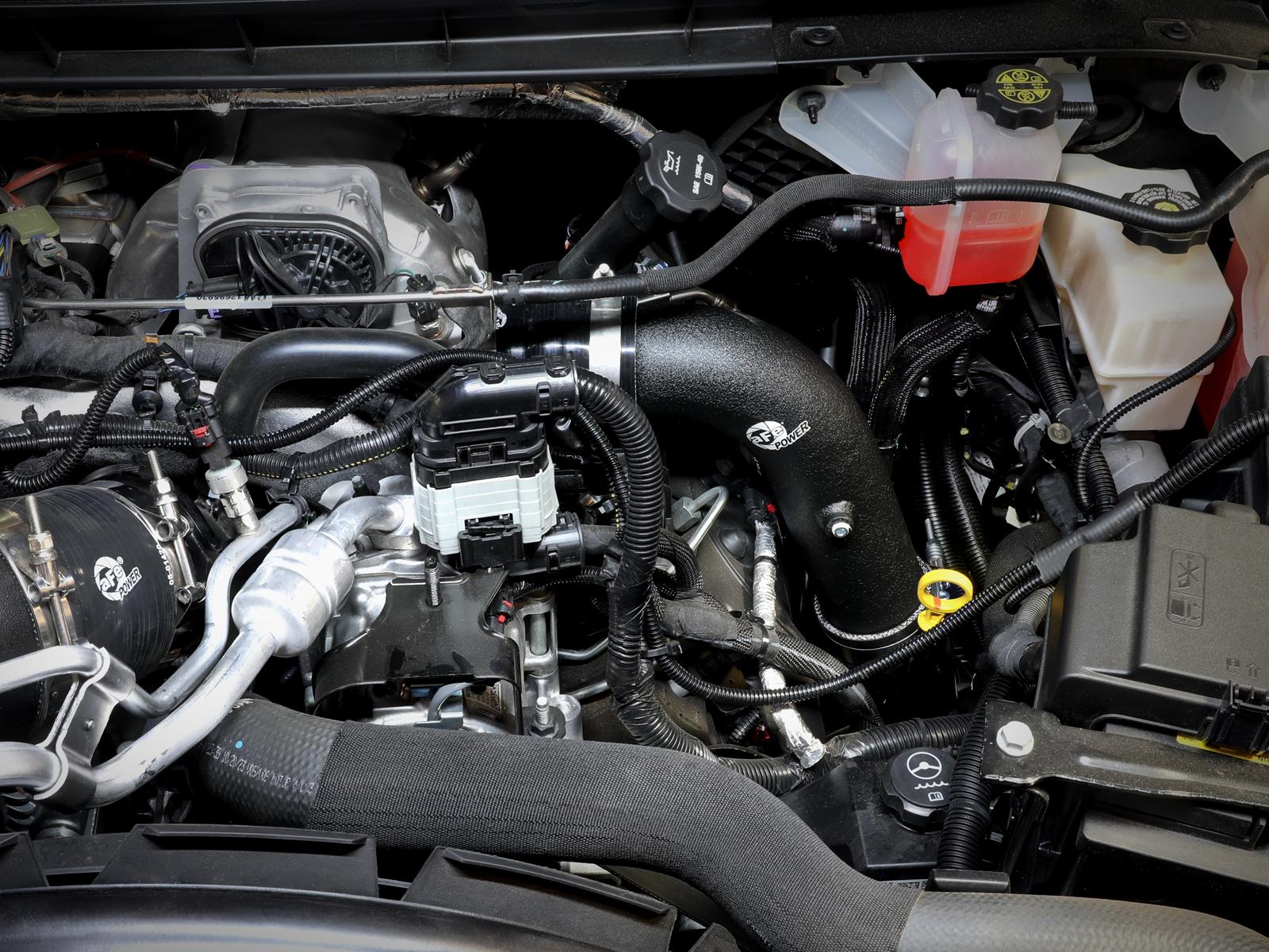 AFE BladeRunner Aluminum Hot and Cold Charge Pipe Kit Black (2020-2021 Silverado 2500 HD, Silverado 3500 HD, Sierra 2500 HD, Sierra 3500 HD) - 46-20444-B