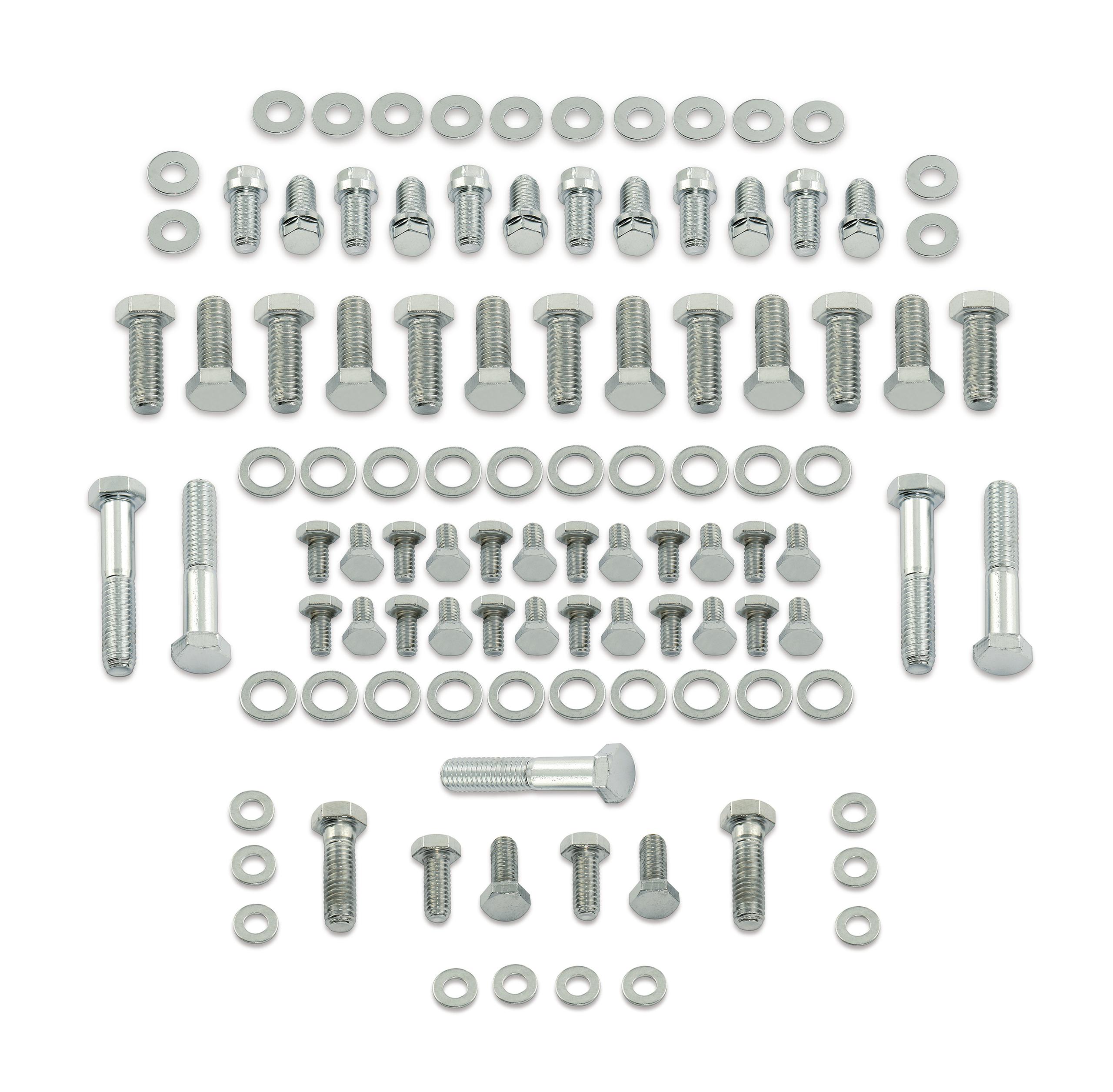 Mr. Gasket Deluxe Engine Bolt Kit - Chrome.  - 5001