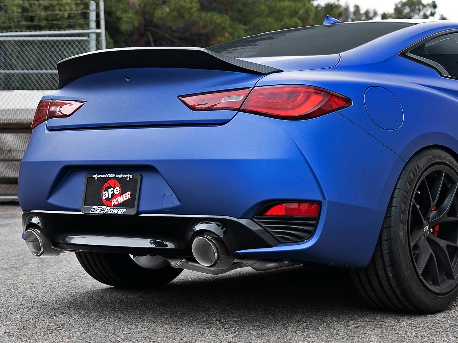 AFE Cat-Back Exhaust System (2017-2019 Infiniti Q60 V6-3.0L (tt)) - 49-36134NM-C