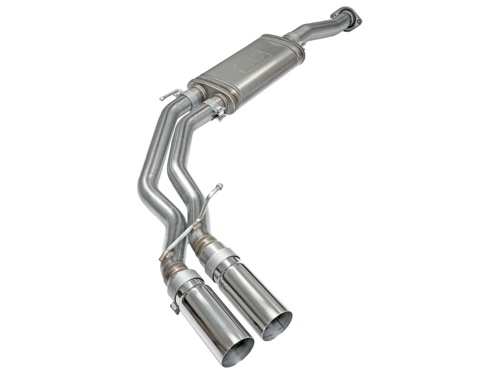 AFE Rebel Series 3 IN to 2-1/2 IN 409 Stainless Steel Cat-Back Exhaust w/ Polish Tip (2015-2020 F-150, F-150, F-150) - 49-43081-P