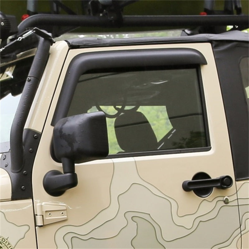 Rugged Ridge Window Visors Matte Black 07-18 2-Door Wrangler - 11349.11