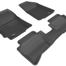3D MAXpider 2012-2013 Kia Rio/Rio5 Kagu 1st & 2nd Row Floormats - Black