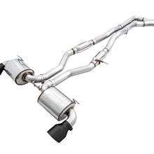 AWE Resonated Touring Edition for A90 Supra - 5" Diamond Black Tips - 3015-33132