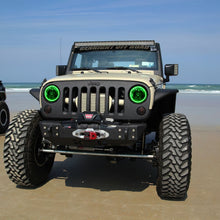 Oracle 07-17 Jeep Wrangler Surface Mount LED Headlight Halo Kit - Green