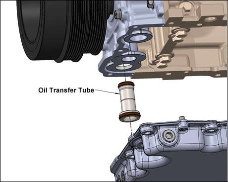 Holley Oil Transfer Tube - Ford Godzilla 7.3L - 302-86