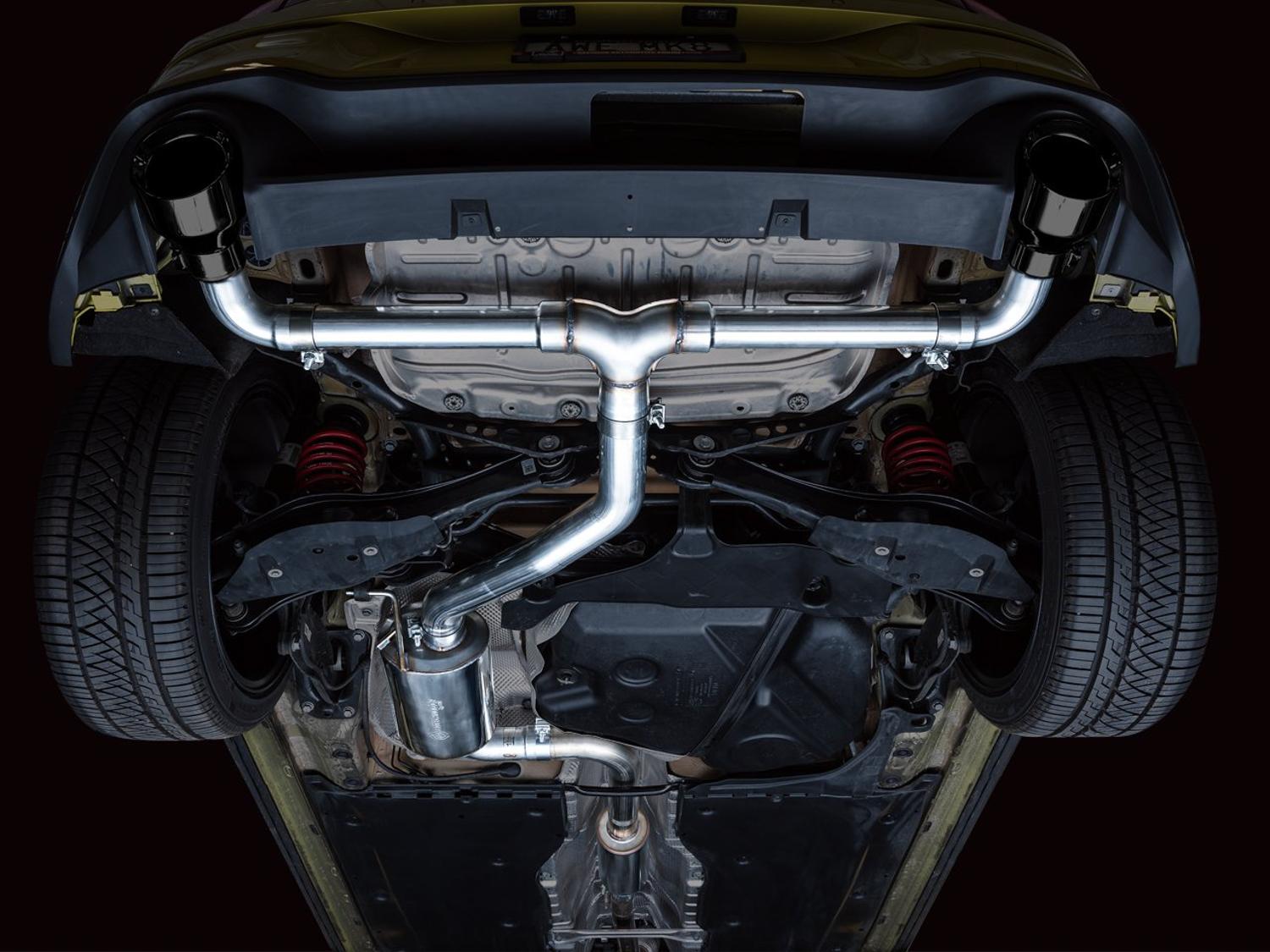AWE Touring Edition Catback Exhaust - Diamond Black Tips (2022-2023 Volkswagen MK8 GTI) - 3015-33658