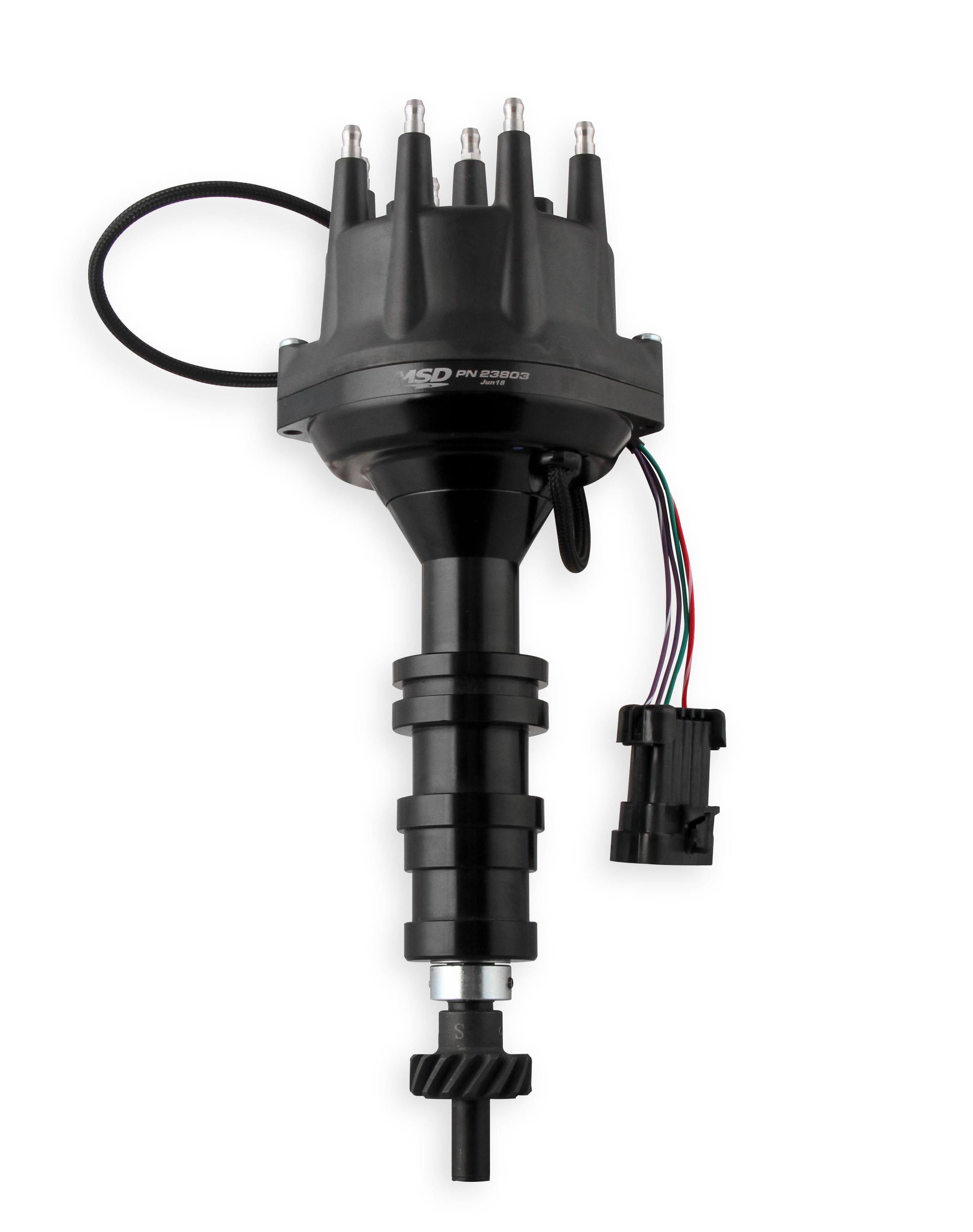 Msd 23803 Dist., Black, Dual Sync, Ford Fe