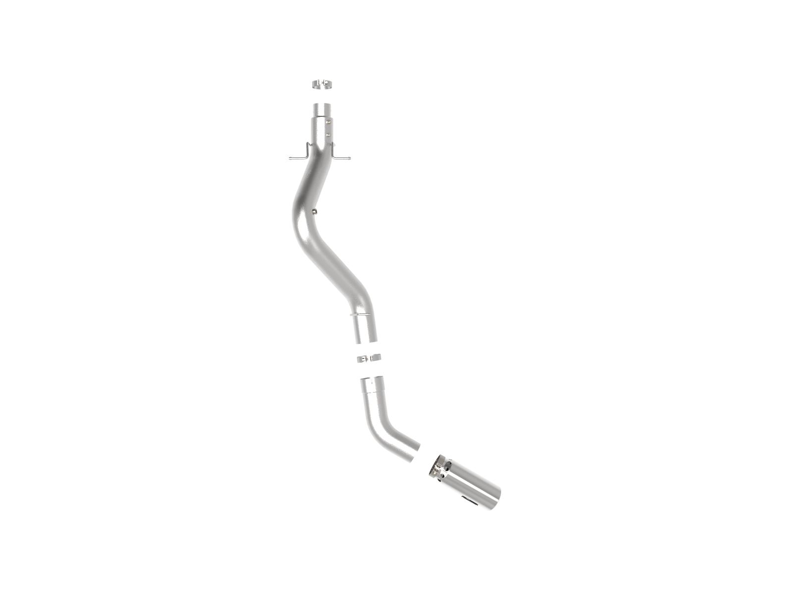 AFE Large Bore-HD 5 IN 409 Stainless Steel DPF-Back Exhaust System w/Polished Tip (GM Diesel Trucks 2020 V8-6.6L (td) L5P) - 49-44125-P