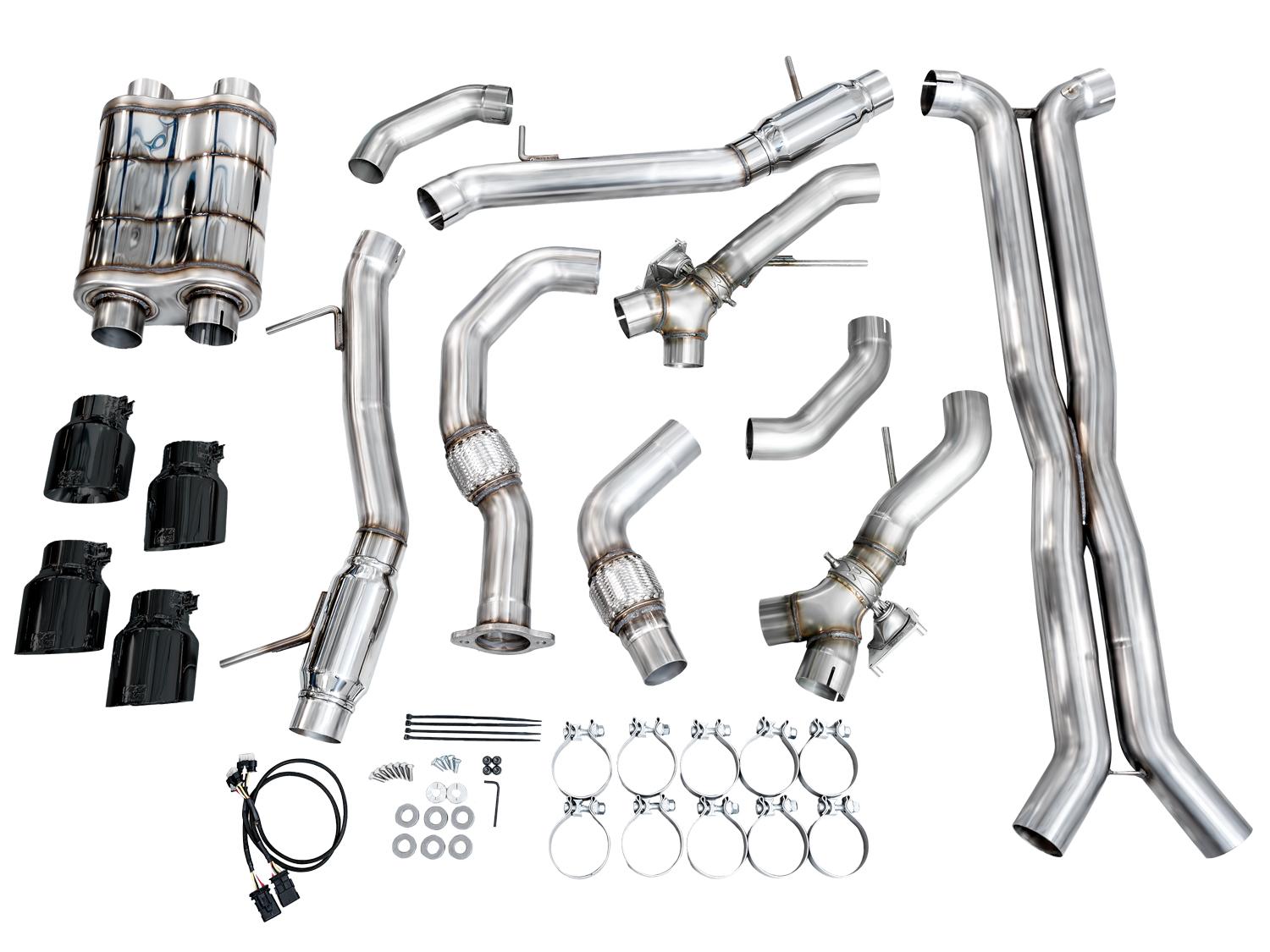 AWE SwitchPath™ Exhaust for Cadillac CT4-V Blackwing - Diamond Black Tips - 3025-43436