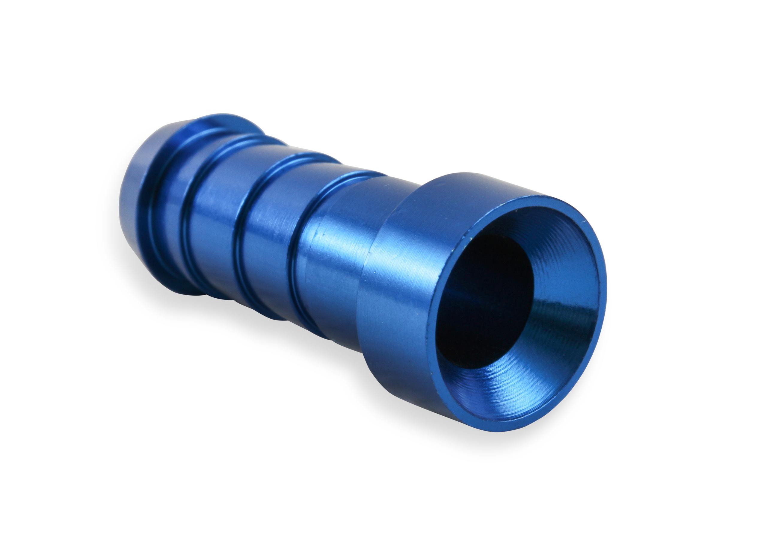Earls Auto-Crimp Hose End - Straight - Size -10 - Blue - 700110ERL