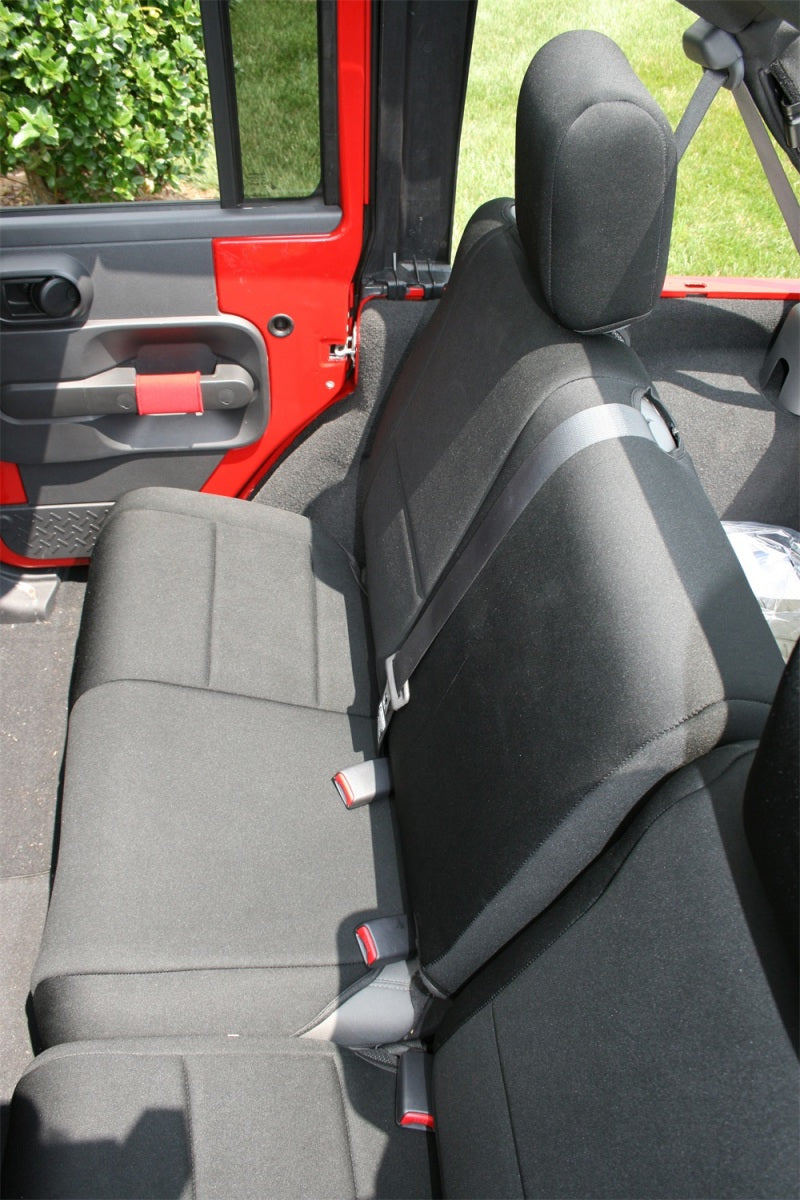 Rugged Ridge Seat Cover Rear Neoprene Black; 07-18 Jeep Wrangler Jku - 13264.01