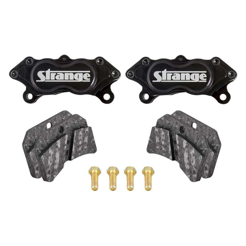 Strange Engineering 4 pist (B5042) carbon caliper kit with slotted pads (pair) - B5046