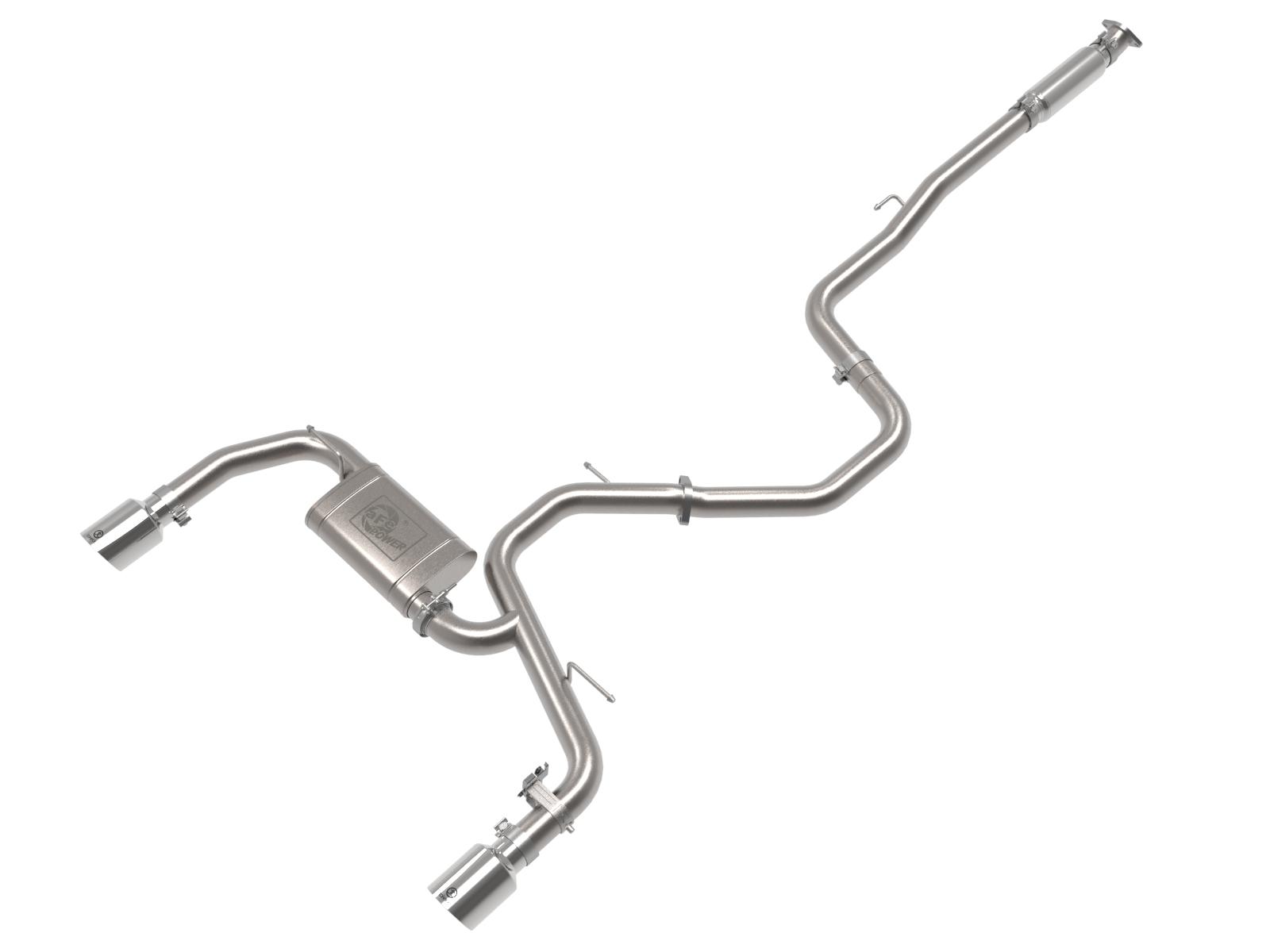 AFE Takeda 3 IN 304 Stainless Steel Cat-Back Exhaust w/ Polished Tips Hyundai Elantra N 22-23 L4-2.0L (t) - 49-37028-P