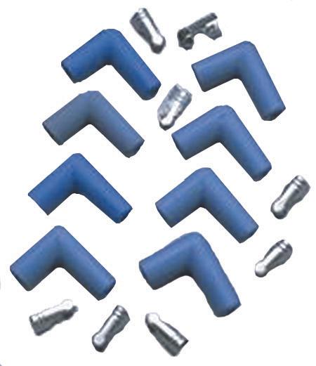 TAYLOR CABLE Spark Plug Boot/Terminal Kit blue 90 deg - 46061