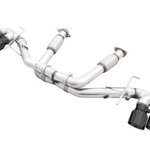AWE Track Edition Exhaust - Quad Diamond Black Tips (2020-2024 Corvette C8) - 3020-43086