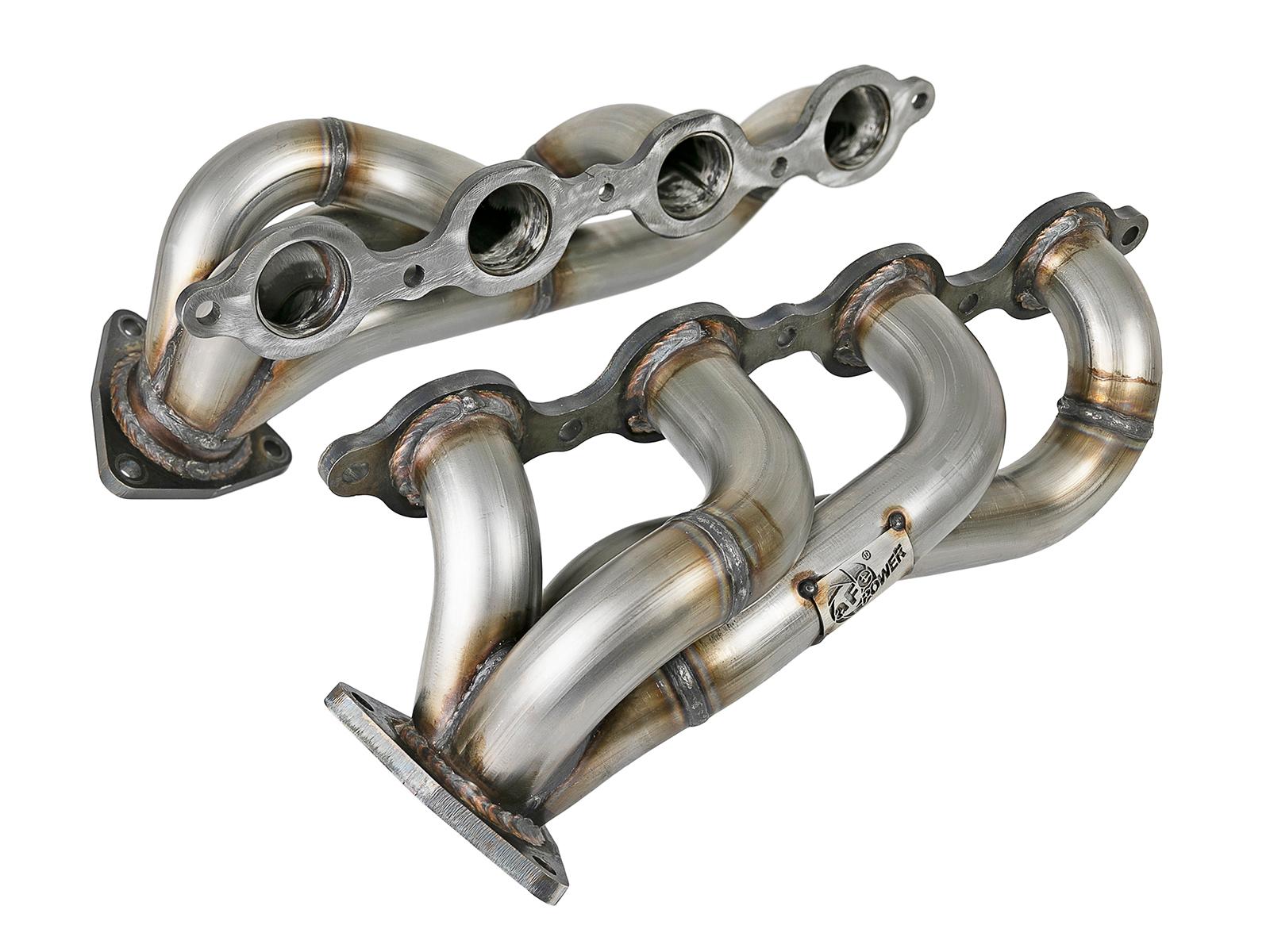 AFE Twisted Steel 1-3/4 IN 304 Stainless Steel Short Tube Header (GM Silverado/Sierra 1500 19-24 V8-5.3L/6.2L) - 48-34134