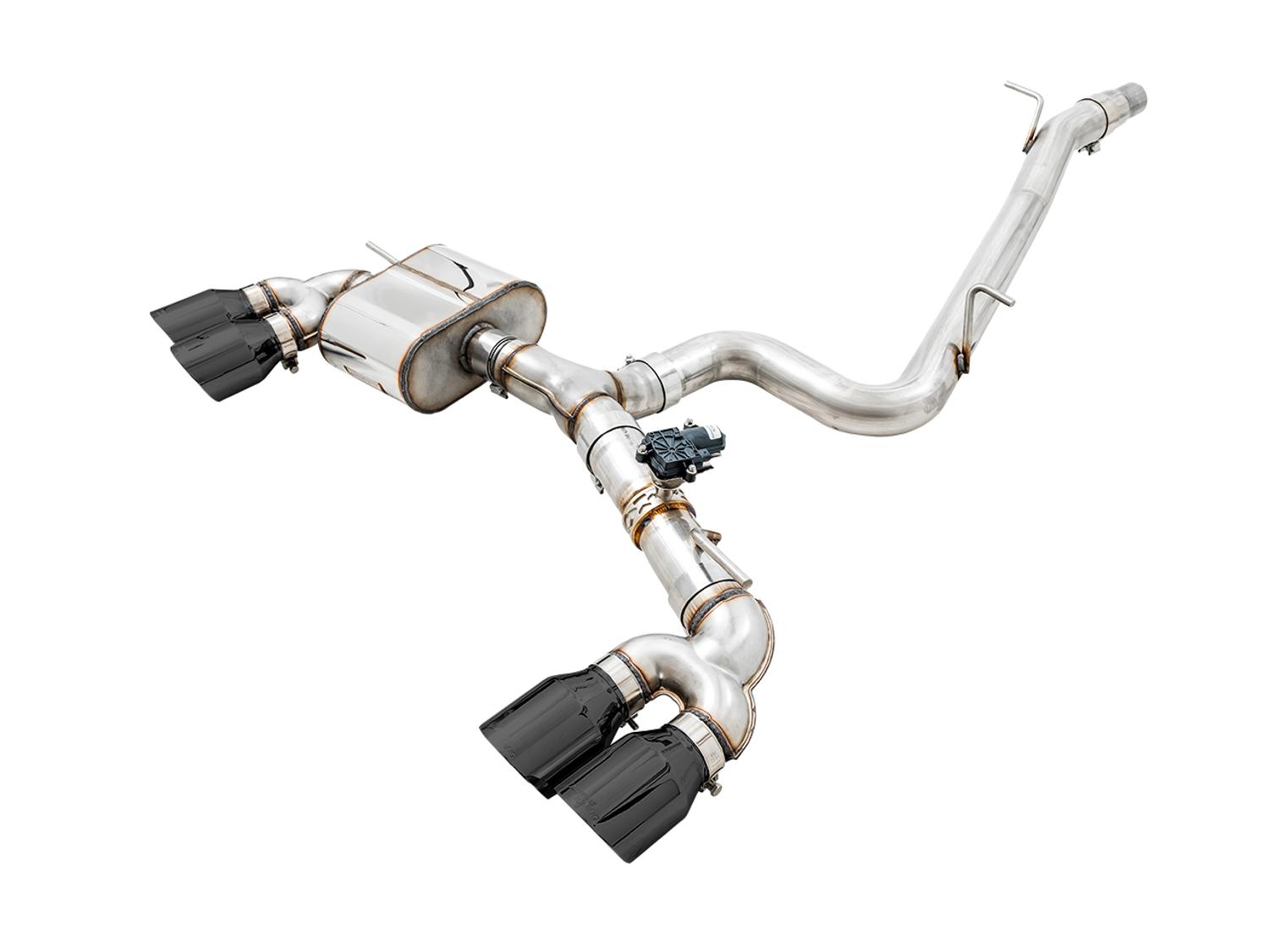 AWE SwitchPath™ Exhaust for MK7.5 Golf R - Diamond Black Tips, 102mm - 3025-43070