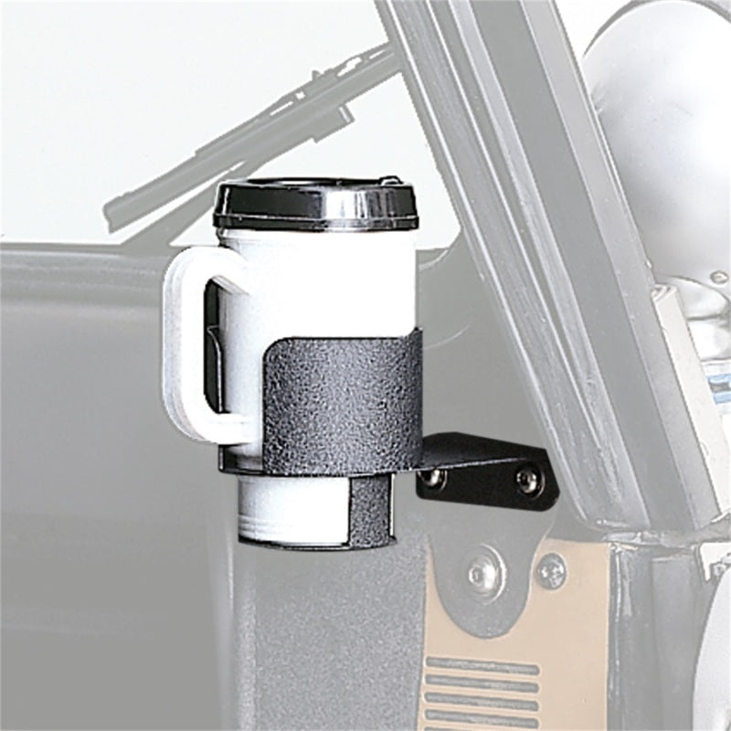 Rugged Ridge Cup Holder Windshield Mounted; 76-95 Jeep Cj/Wrangler Yj - 13306.01