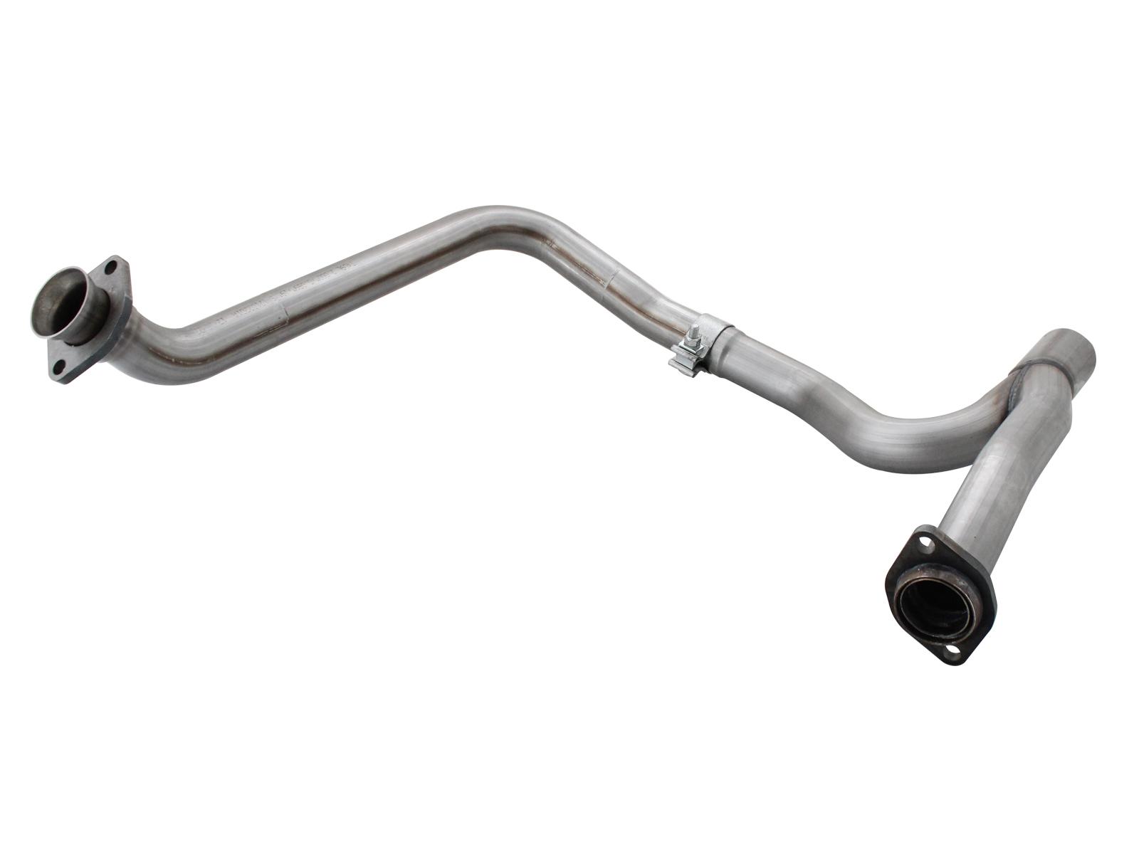 AFE Twisted Steel 2 IN to 2-1/2 IN 409 Stainless Steel Y-Pipe (2012-2018 Wrangler JK, Wrangler) - 48-46208