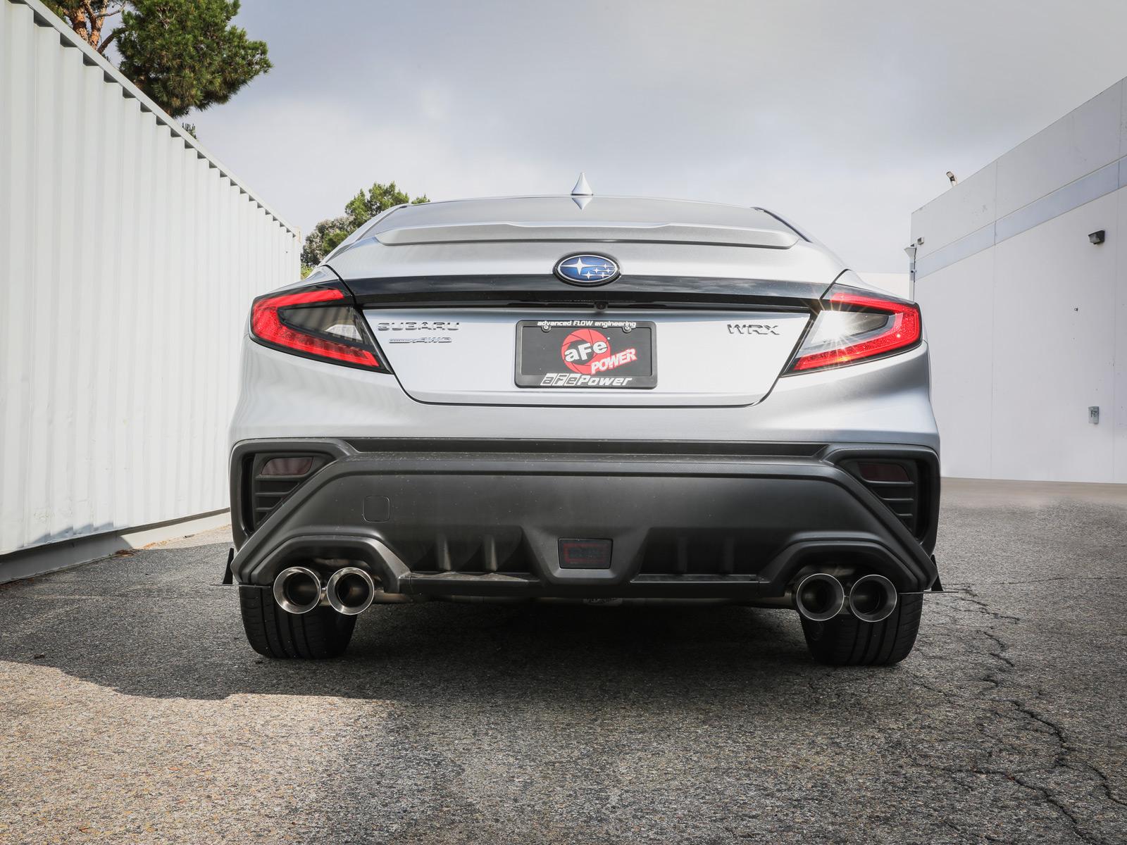 AFE Takeda 3 IN to 2-1/2 IN 304 Stainless Steel Cat-Back Exhaust System w/Polish Tip Subaru WRX 22-23 H4-2.4L (t) - 49-36809-P