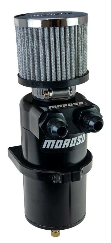 Moroso BREATHER TANK, CATCH CAN, DUAL INLET, 8 AN MALE - 85414