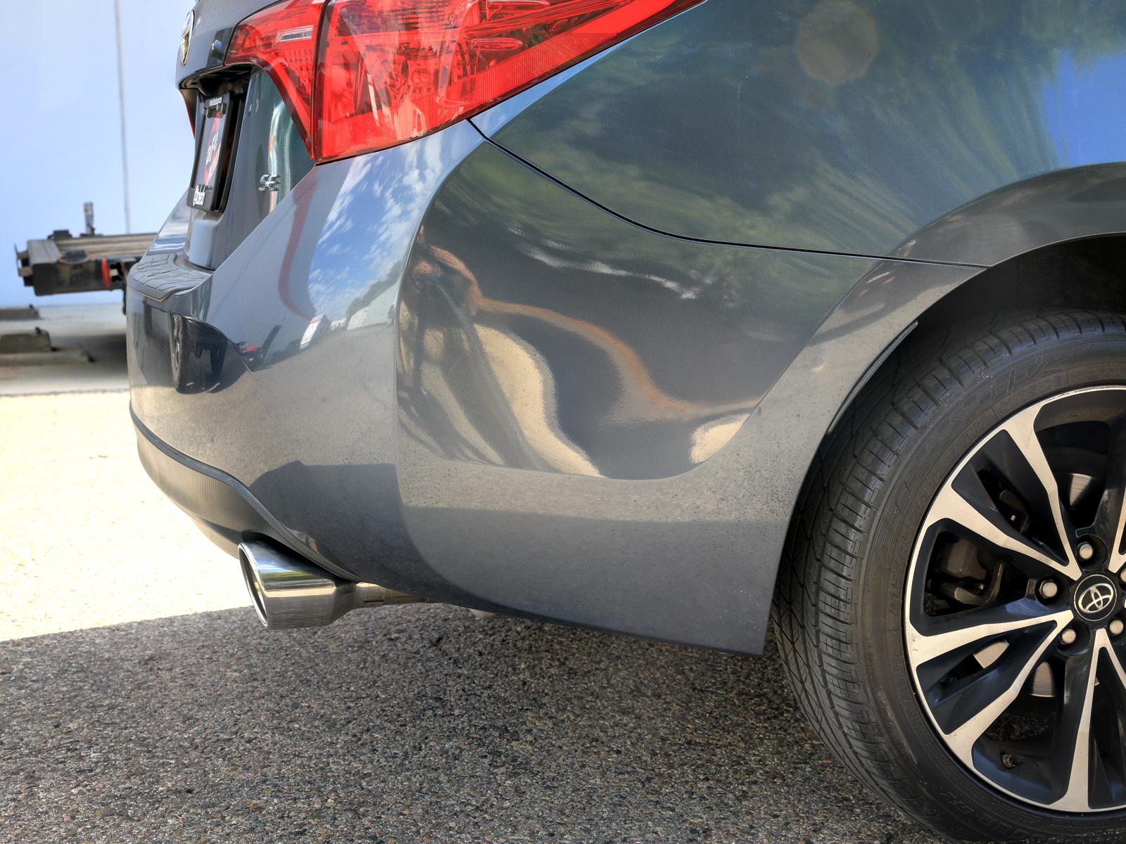 AFE Takeda 2-1/2 IN 304 Stainless Steel Axle-Back Exhaust System w/ Polished Tip (2014-2019 Corolla) - 49-36083-P