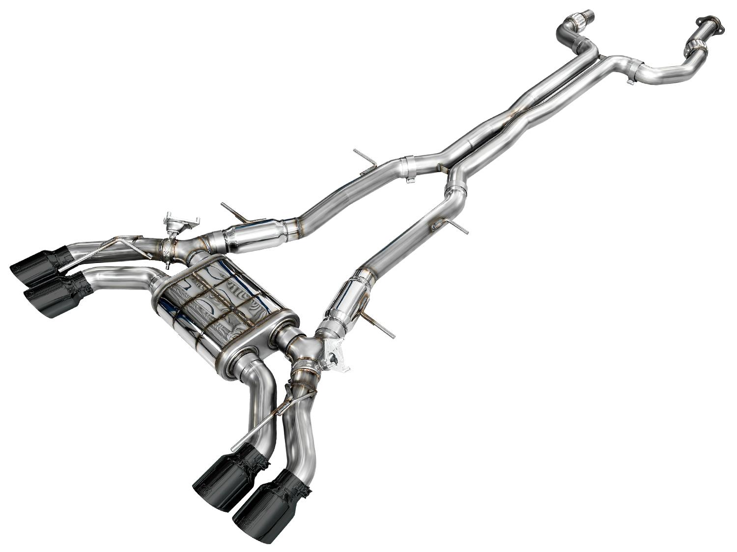 AWE SwitchPath™ Exhaust for Cadillac CT4-V Blackwing - Diamond Black Tips - 3025-43436