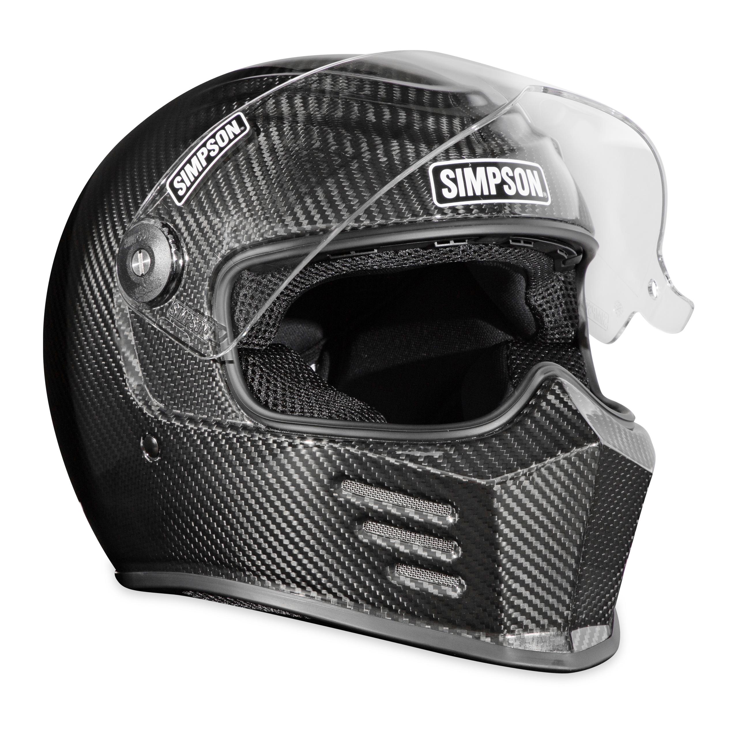Simpson Racing Motorcycle Outlaw Bandit 3 Helmet - Carbon Fiber - OB3CXL