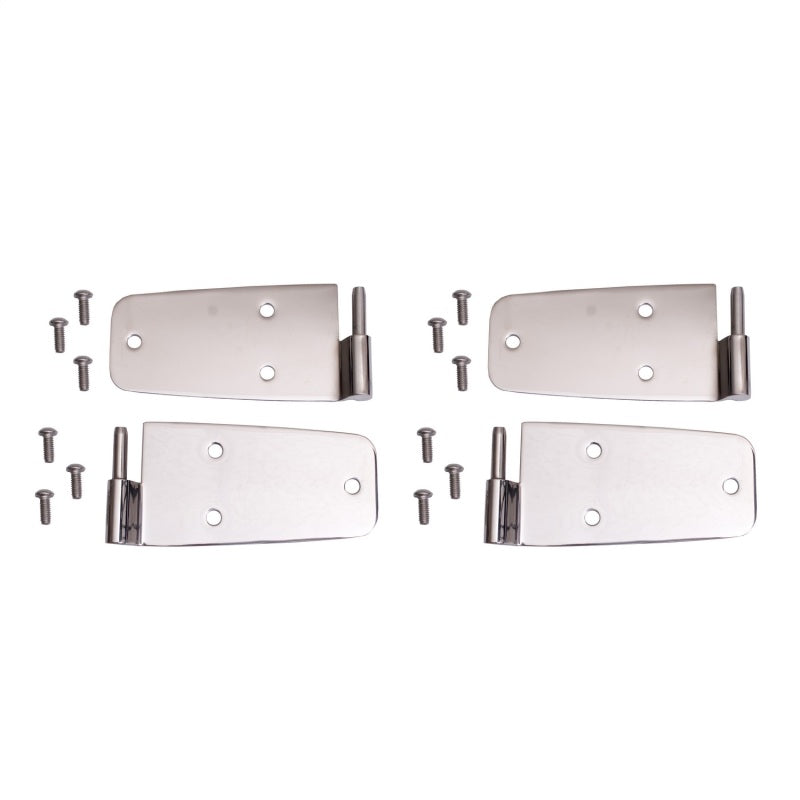 Rugged Ridge Door Hinge Kit Stainless Steel; 76-93 Jeep Cj/Wrangler Yj - 11113.01