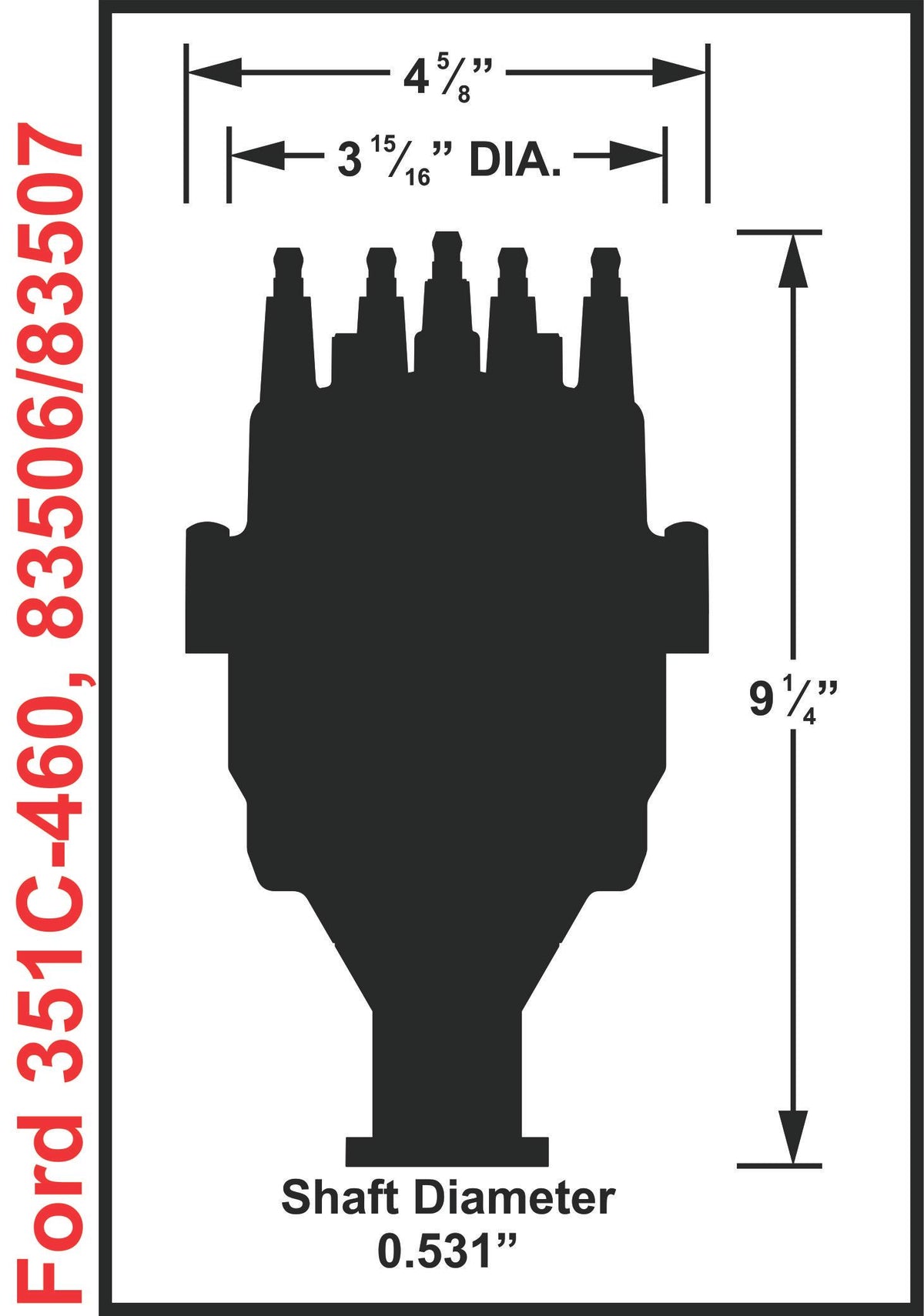 Msd 83507 Blk Ready-To-Run Mar. Dist. Ford 351-460