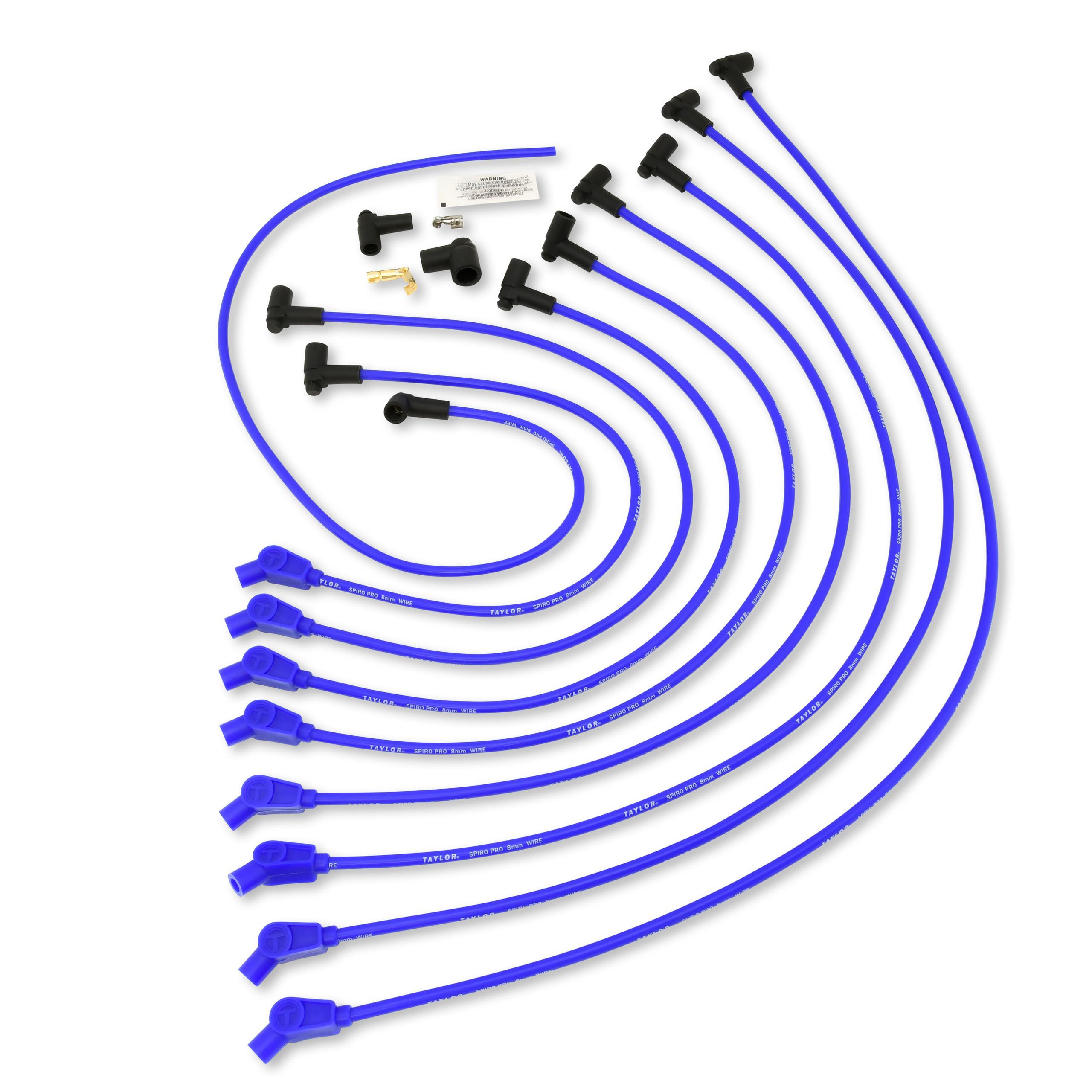 TAYLOR CABLE 8mm race fit Spiro-Pro blue - 76632