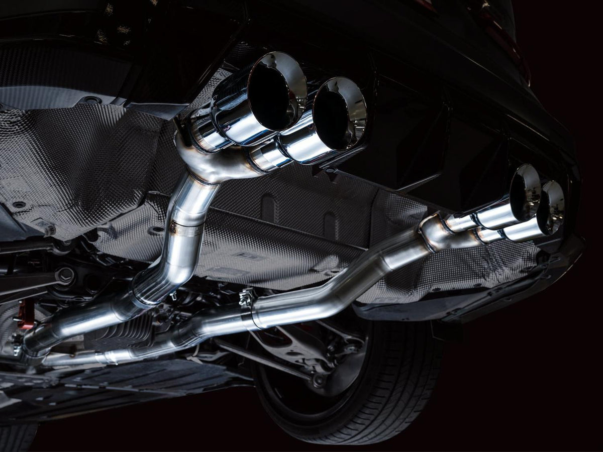 AWE Track Edition Catback Exhaust - Chrome Silver Tips (2021+ BMW G8X M3 / M4) - 3020-43482