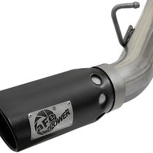 AFE Large Bore-HD 4 IN 409 Stainless Steel DPF-Back Exhaust System w/ Dual Black Tip (2017-2019 Silverado 2500 HD, Silverado 3500 HD, Sierra 2500 HD, Sierra 3500 HD) - 49-44086-B