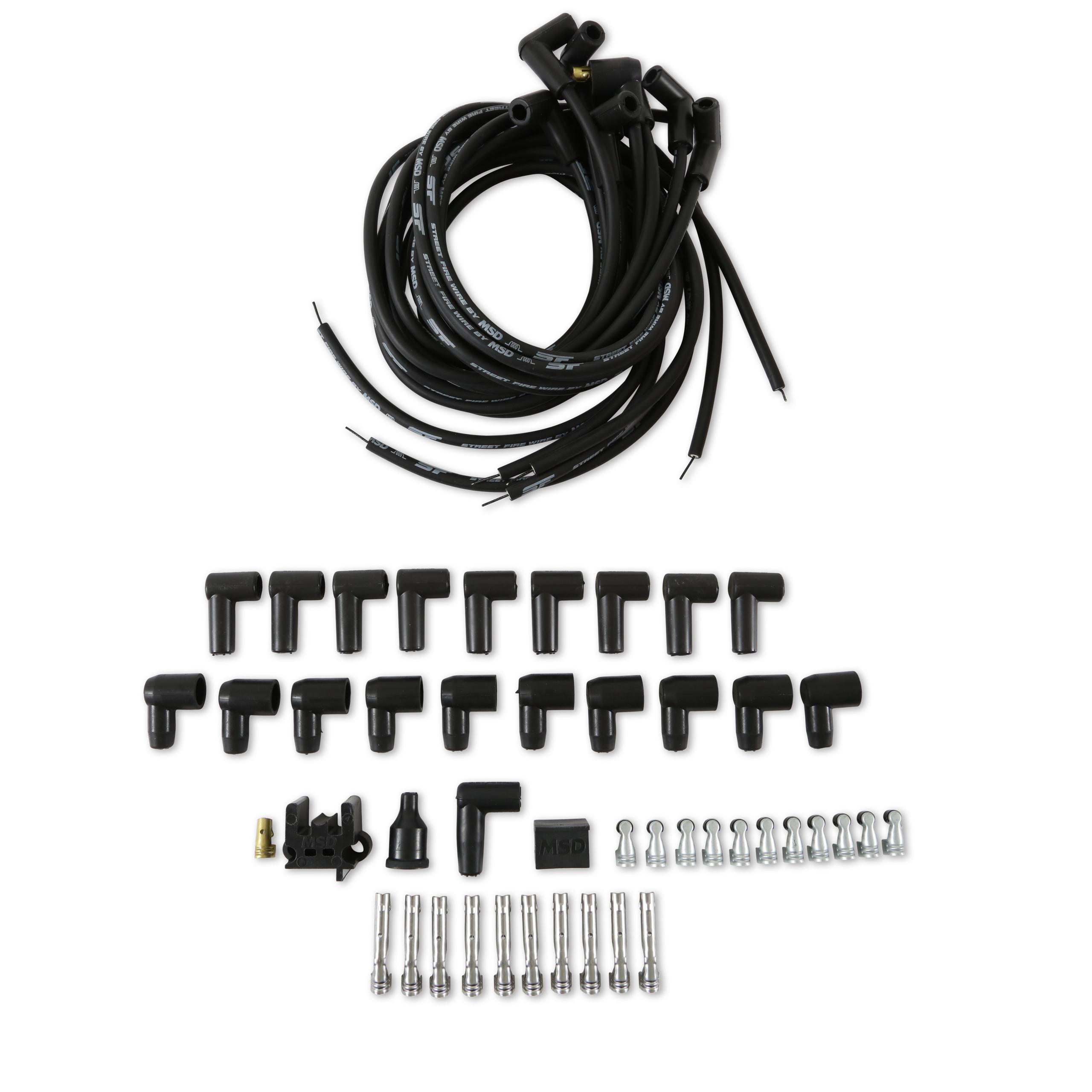 Msd 5553 Wire Set, Street Fire, 8-Cyl., 90°, Socket/Hei, Universal