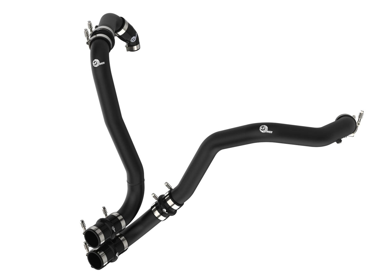 aFe BladeRunner 2.5" Aluminum Hot Charge Pipe - Black (2021-2022 Ford F-150 / Raptor V6-3.5L) - 46-20518-B